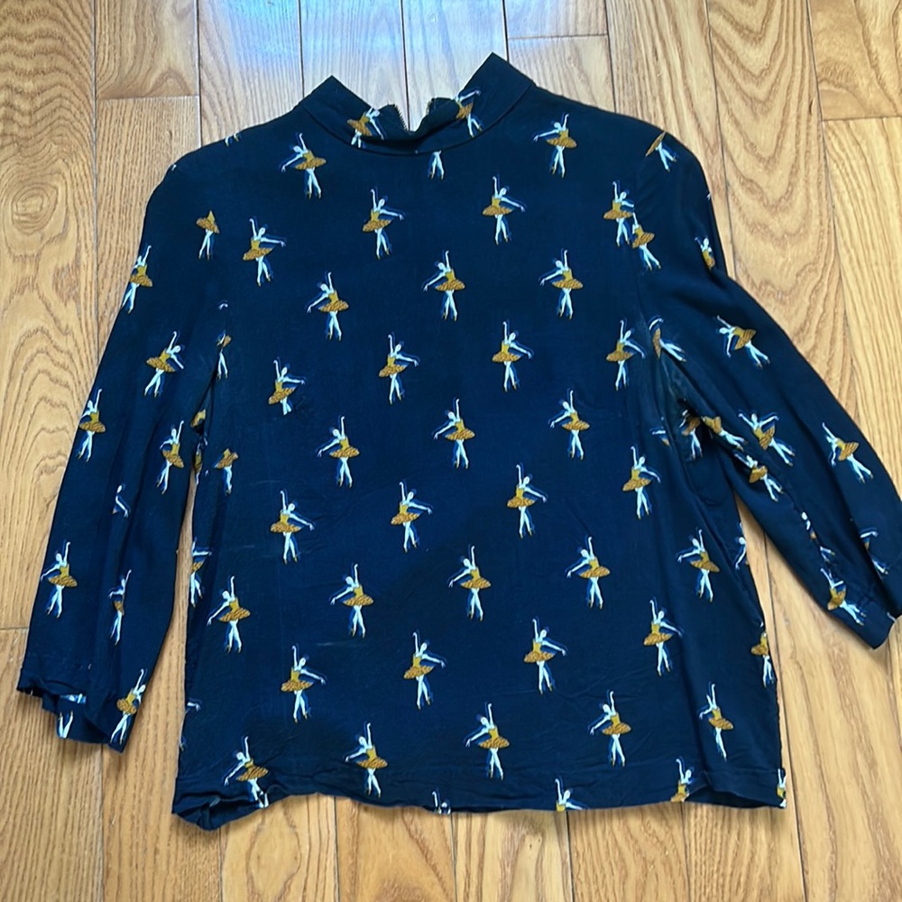 Mock neck blouse